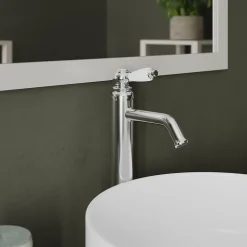 GoodHome Vasque à poser ronde céramique blanc mat Samal* Vasque À Poser