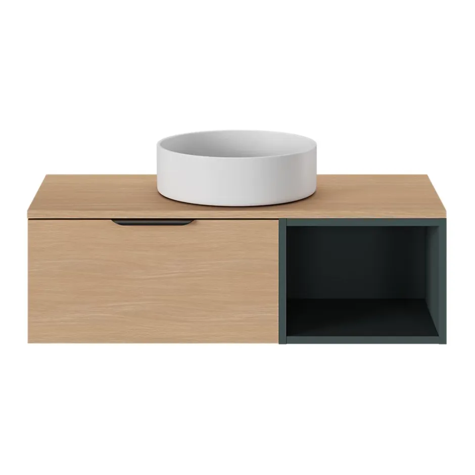 GoodHome Vasque à poser ronde céramique blanc mat Samal* Vasque À Poser