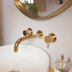 GoodHome Vasque à poser ronde céramique blanc mat Samal* Vasque À Poser