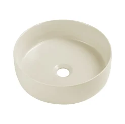 Homesight Vasque à poser ronde céramique beige Ø36 x H.12 cm Romeo* Vasque À Poser