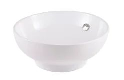 GoodHome Vasque à poser ronde céramique blanche Nura