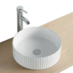 Homesight Vasque à poser ronde céramique blanc Linea* Vasque À Poser