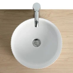 Homesight Vasque à poser ronde céramique blanc Linea* Vasque À Poser