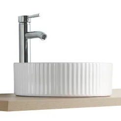 Homesight Vasque à poser ronde céramique blanc Linea* Vasque À Poser