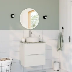 Homesight Vasque à poser ronde céramique blanc Linea* Vasque À Poser