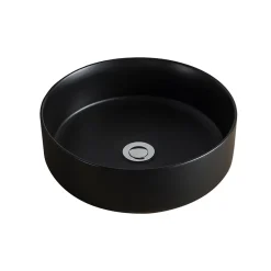 Homesight Vasque à poser ronde céramique noir mat Ø36 x H.12 cm Romeo* Vasque À Poser