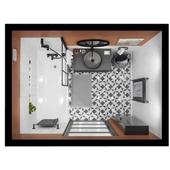 GoodHome Vasque à poser ronde céramique noir mat Samal