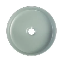 Homesight Vasque à poser ronde céramique vert sauge Ø36 x H.12 cm Romeo* Vasque À Poser