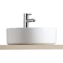 Homesight Vasque à poser ronde céramique blanc Kalvin