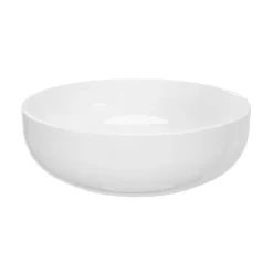 GoodHome Vasque à poser ronde céramique blanc brillant Cavally