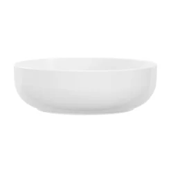 GoodHome Vasque à poser ronde céramique blanc brillant Cavally