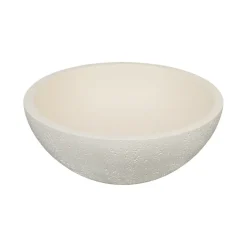 Homesight Vasque à poser ronde céramique beige Ø36 x H.14,5 cm Emmy