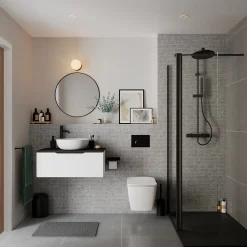 GoodHome Vasque à poser ronde en céramique blanche Ø41.5 cm Ondava