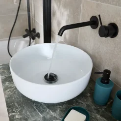 GoodHome Vasque à poser ronde en céramique blanche Ø41.5 cm Ondava