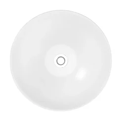 GoodHome Vasque à poser ronde en céramique blanc Tasi