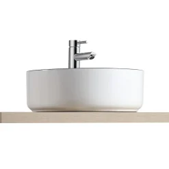 Homesight Vasque à poser ronde en céramique blanc et noir Kala* Vasque À Poser