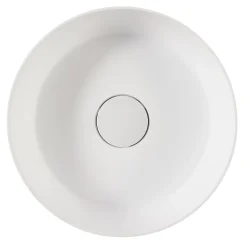 GoodHome Vasque à poser ronde en résine blanche Ø38 x H.12 cm Apanas* Vasque À Poser