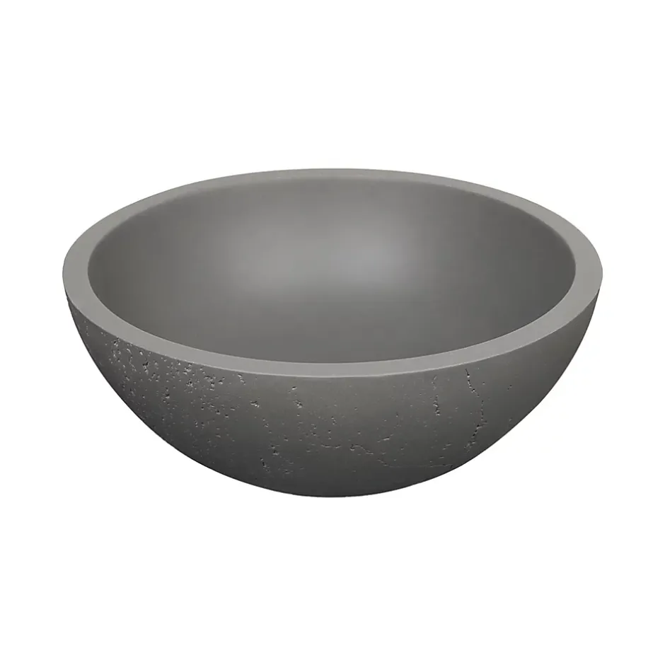 Homesight Vasque à poser ronde gris Ø36 x H.14,5 cm Emmy