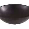 GoodHome Vasque à poser ronde pierre naturelle noire Tumen