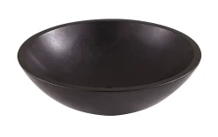 GoodHome Vasque à poser ronde pierre naturelle noire Tumen