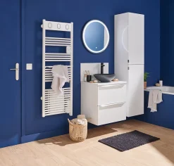 GoodHome Vasque à poser ronde pierre naturelle noire Tumen