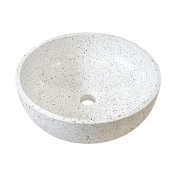 Homesight Vasque à poser ronde terrazzo couleurs chaudes Ø38 x H.13,5 cm Jane