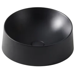 GoodHome Vasque à poser résine Allos Noir