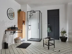 GoodHome Vasque à poser résine Allos Noir