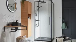 GoodHome Vasque à poser résine Allos Noir