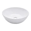 Schulte Vasque À Poser Beco - 38 X 13 Cm - Céramique - Lavabo Arrondi - Blanc