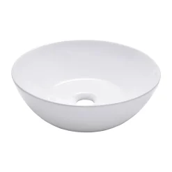 Schulte Vasque À Poser Beco - 38 X 13 Cm - Céramique - Lavabo Arrondi - Blanc