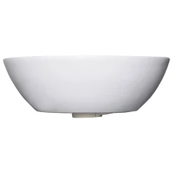 Schulte Vasque À Poser Beco - 38 X 13 Cm - Céramique - Lavabo Arrondi - Blanc