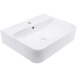 Schulte Vasque À Poser Dara - 60,5 X 47 X 14,5 Cm - Rectangulaire - Blanc* Vasque À Poser