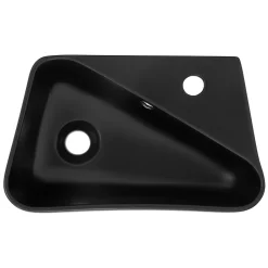 Ml-Design Vasque a poser noir ceramique lave-main Evier pour salle de bain 450x270x130 mm
