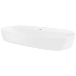Ml-Design Vasque a poser ovale blanc en ceramique lavabo pour salle de bain 800x400x120 mm* Vasque À Poser