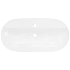 Ml-Design Vasque a poser ovale blanc en ceramique lavabo pour salle de bain 800x400x120 mm* Vasque À Poser