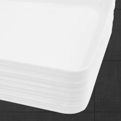 Ml-Design Vasque blanc rectangulaire en ceramique lavabo lave-mains a poser 680x380x120 mm
