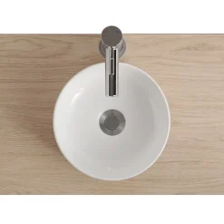 Homesight Vasque bol en céramique diamètre 26 x H.12 cm, blanc,* Vasque À Poser