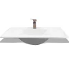 Autres Vasque cémarique Blanc à encastrer 75 x 35 cm Lavabo de salle de bain encastrable