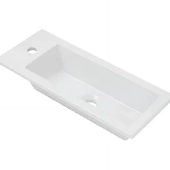 Sanindusa Vasque céramique traditionnelle a encastrer par dessus rectangulaire Alicante 410 blanc* Vasque À Encastrer