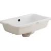 Sanindusa Vasque céramique traditionnelle a encastrer par dessous mini agres 44x26 blanc