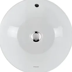 Sanindusa Vasque céramique traditionnelle ronde a poser sur plan D38 Sanlife blanc