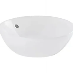 Sanindusa Vasque céramique traditionnelle ronde a poser sur plan D38 Sanlife blanc