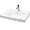 ECD Germany Vasque en céramique blanc avec bonde de vidage pour salle de bain 605x465x160 mm* Vasque À Encastrer