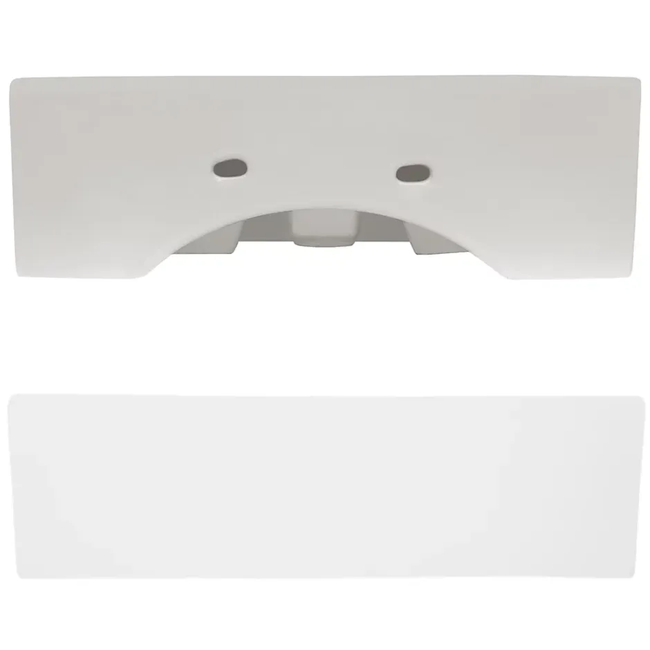 ECD Germany Vasque en céramique blanc avec bonde de vidage pour salle de bain 415x360x130 mm* Lavabo