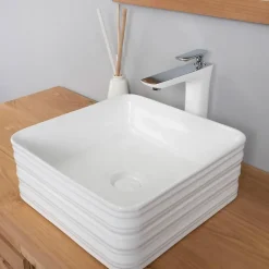 Wanda Collection Vasque en céramique carré Trooper 39cm