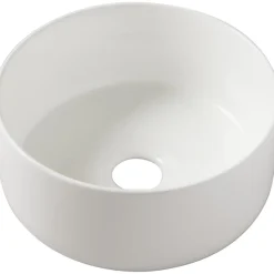 Planète Bain Vasque Lave mains Jany 25 cm - Blanc brillant - Faible diamètre - Rebords fins* Plan Vasque Lave-Mains