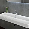 Bernstein Vasque moderne suspendue 60x37x15cm en marbre coulé avec trous prépercés - BS6001* Lavabo