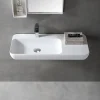 Bernstein Vasque moderne 90x40x12cm Lavabo en fonte, Lave main suspendu à poser, sans robinet ni bonde - TWG202