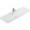 Sanindusa Vasque murale ou à encastrer céramique traditionnelle Look 63x36 blanc* Vasque À Encastrer
